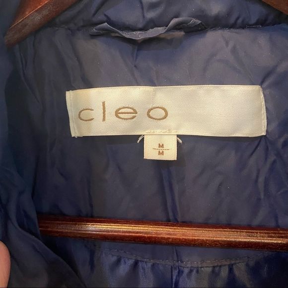 Cleo Women’s winter quilted puffer jacket mid length blue size medium - Picture 7 of 12